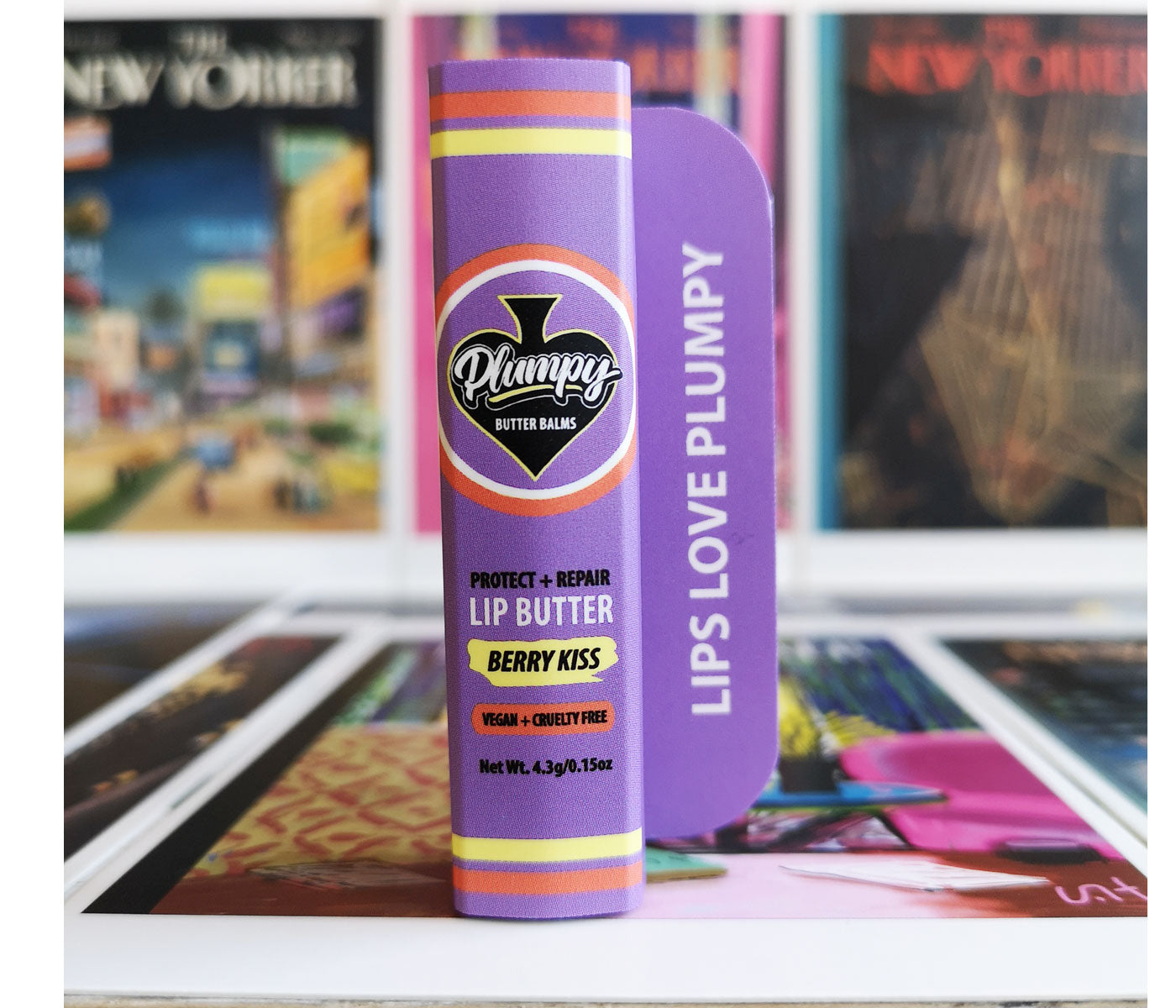 Berry flavoured vegan lip balm Plumpy Balms