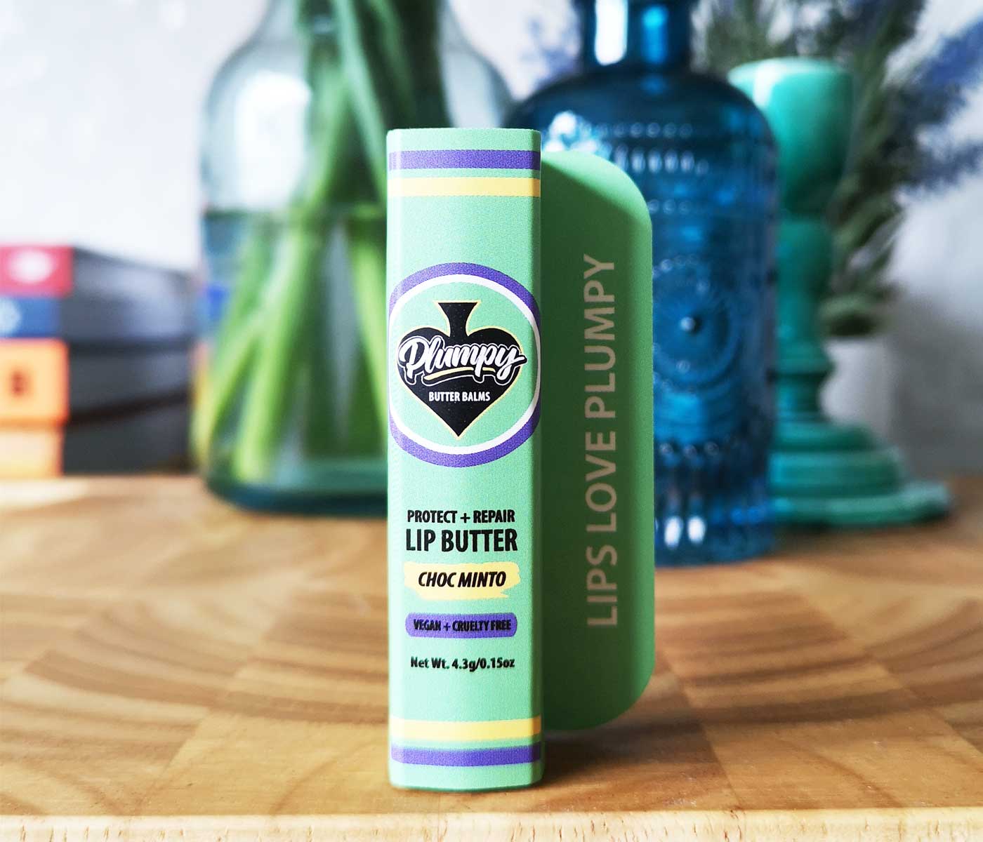 Plumpy Balms Chocolate mint vegan lip balm  Made in Northern Ireland