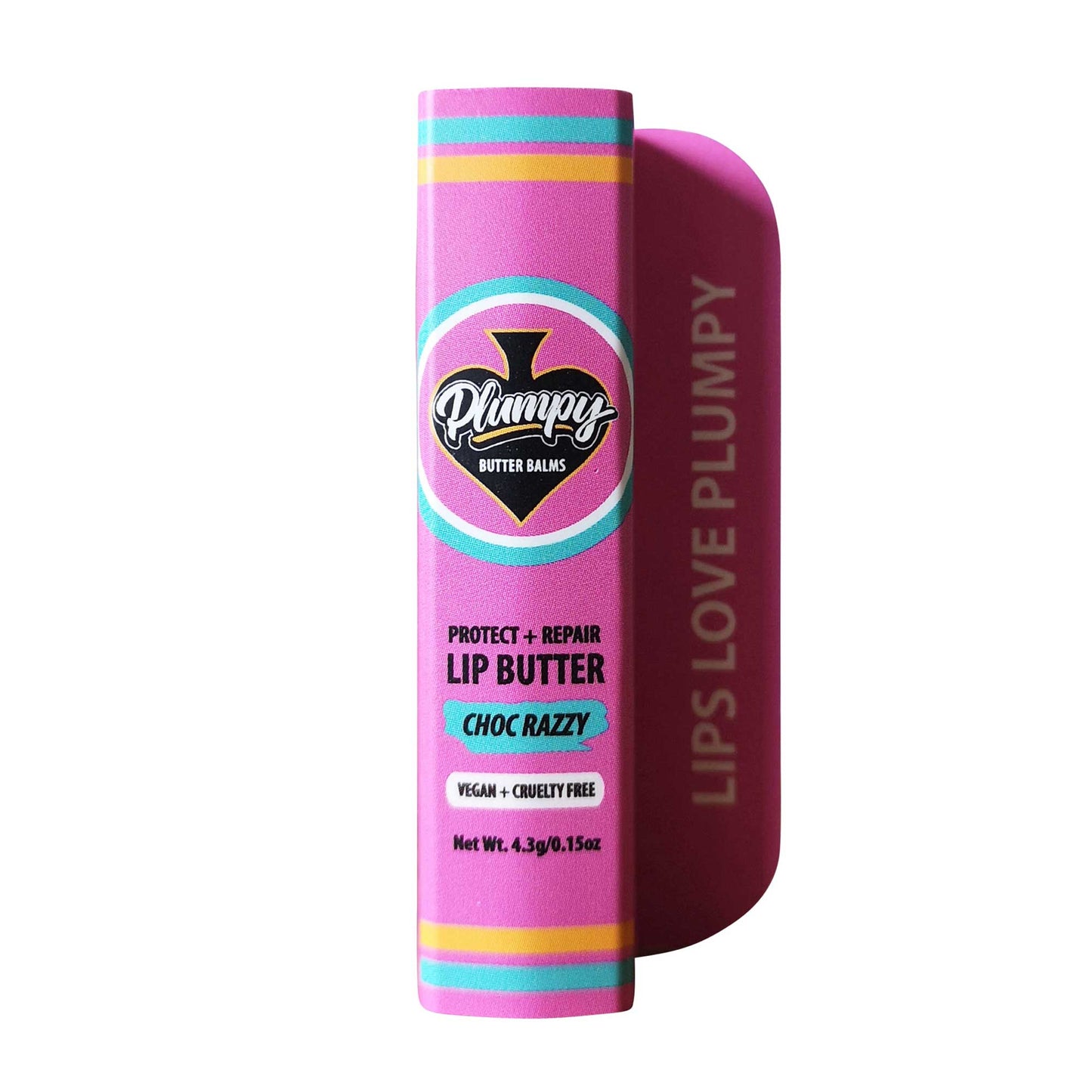 Plumpy Balms Chocolate Raspberry Lip Balm Vegan 