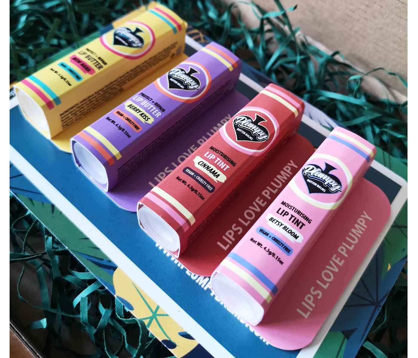 Plumpy Balms vegan beauty lip balm gift box