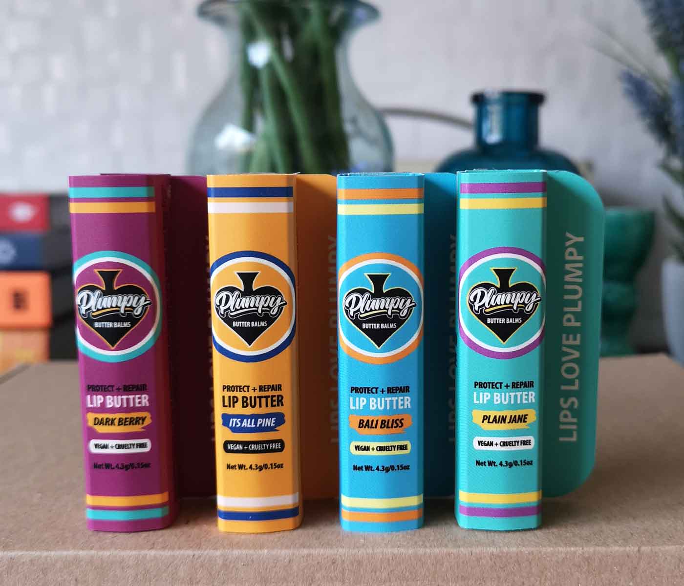 Plumpy Balms vegan beauty lip balms gift box