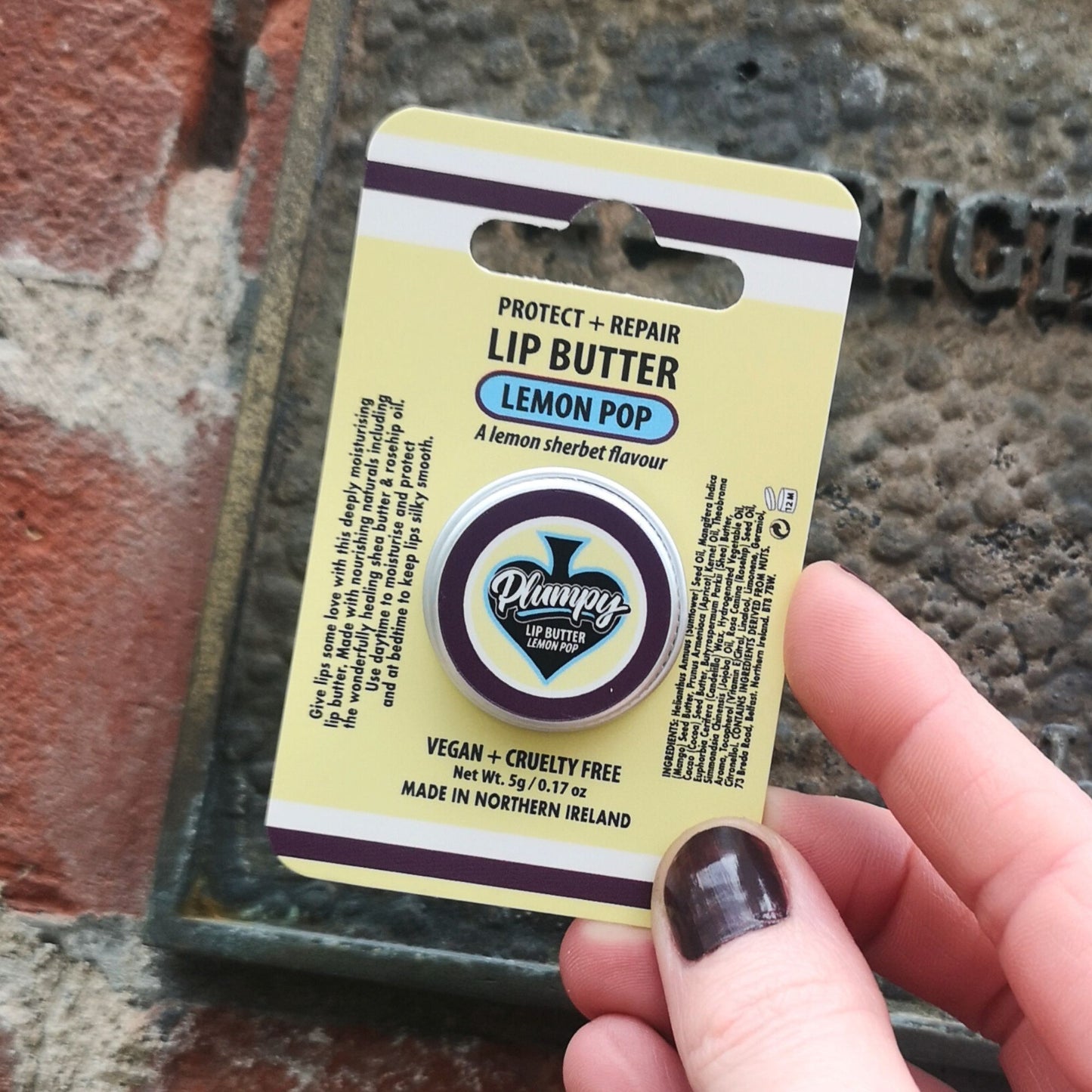 Lemon Pop Vegan Lip butter for dry lips