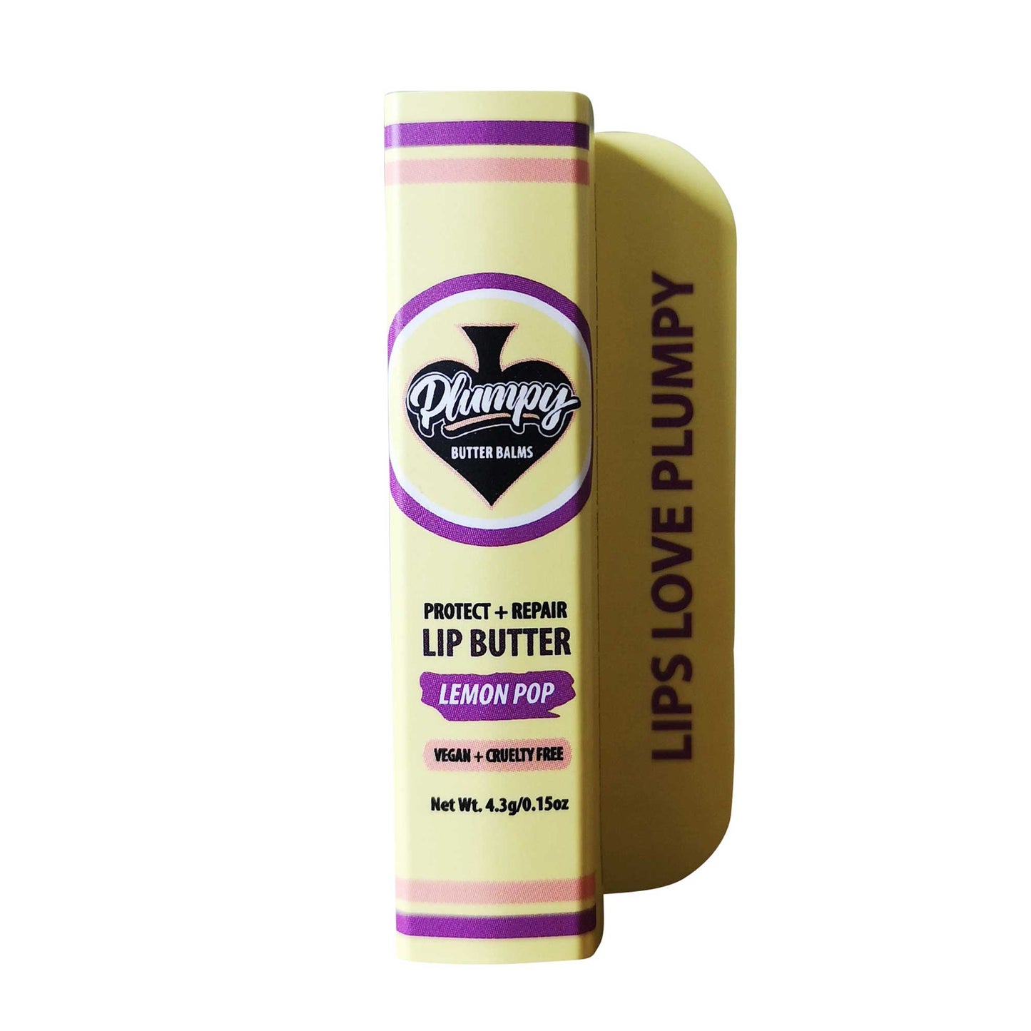 Load image into Gallery viewer, Plumpy Balms Lemon Pop Vegan Lip Butter Stick
